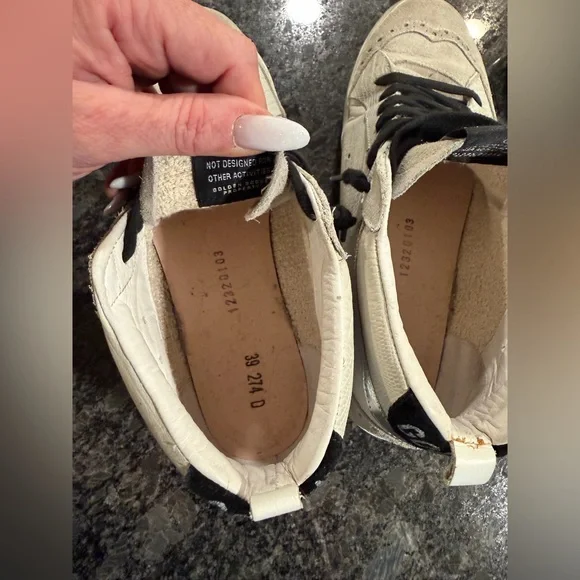 RARE Golden Goose Mid Star Sneakers White Python & Suede Size 39 EUC w Dust Bag🖤 - Picture 10 of 17